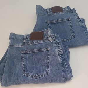 2 Wrangler Men's Straight Blue Jeans Size 42X30